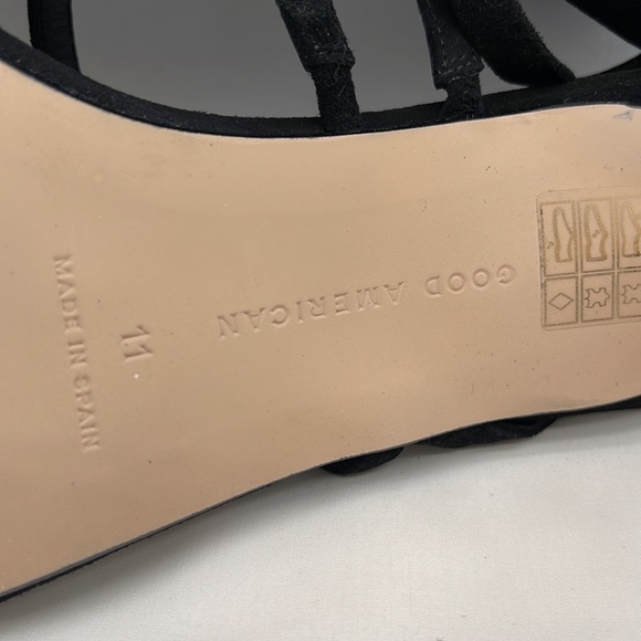 Good American Black Suede Slip on Formal SZ 11 women’s heels NIB made in Spain - Picture 4 of 12